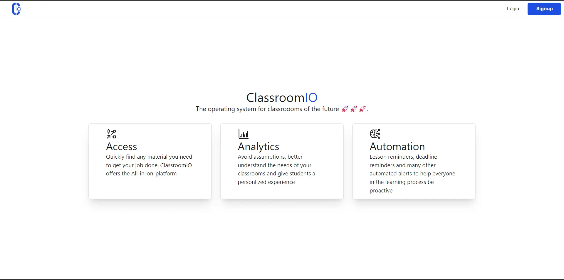 Classroomio Page